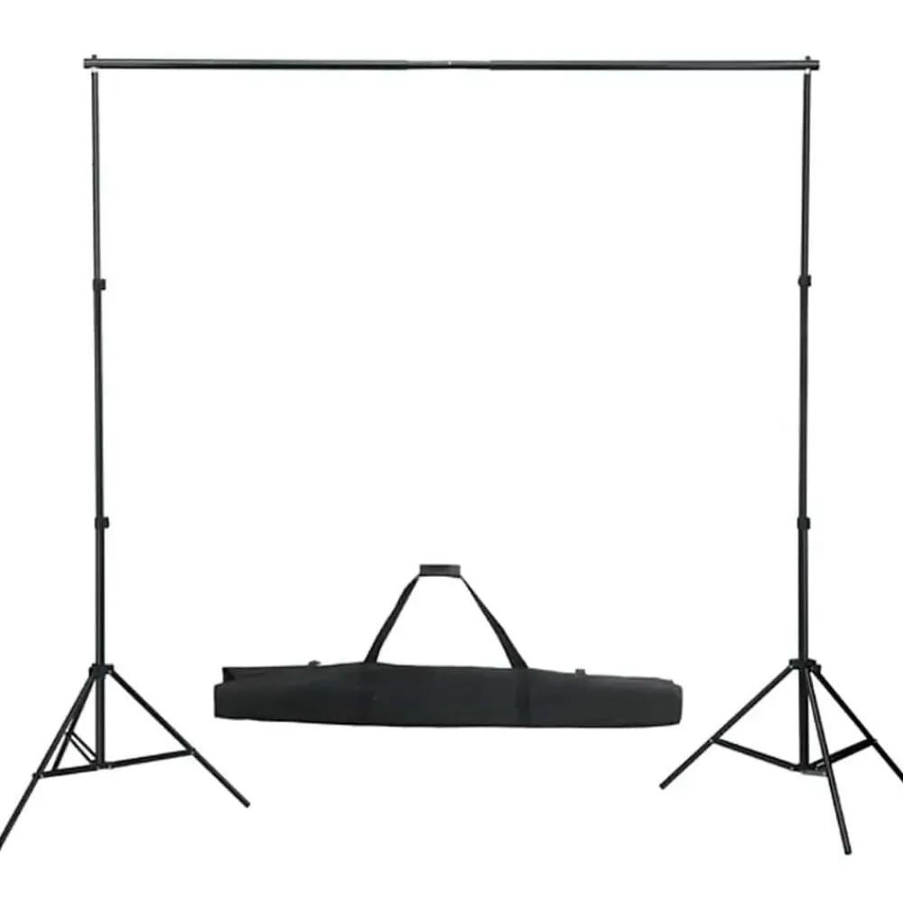 vidaXL Kit de estudio fotográfico con set de luces y fondo Discount