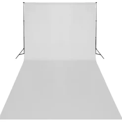 vidaXL Cámaras Y Objetivos-Kit de estudio telón fondo 600x300 cm y luces