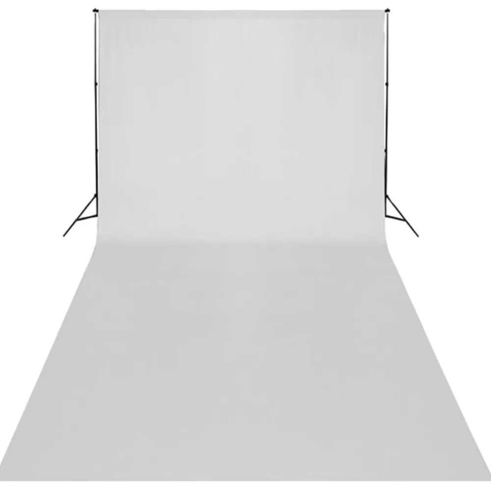 vidaXL Cámaras Y Objetivos-Kit de estudio telón fondo 600x300 cm y luces