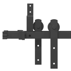 vidaXL Kit de herrajes para puertas correderas acero negro 183 cm Outlet