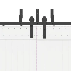 vidaXL Kit de herrajes para puertas correderas acero negro 183 cm Outlet