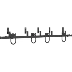 vidaXL Materiales De Construcción-Kit de herrajes para puertas correderas acero negro 183 cm