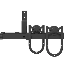 vidaXL Materiales De Construcción-Kit de herrajes para puertas correderas acero negro 183 cm