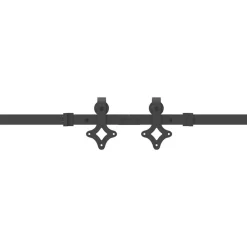 vidaXL Materiales De Construcción-Kit de herrajes para puertas correderas acero negro 305 cm