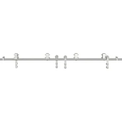 vidaXL Kit de herrajes para puerta corredera 200 cm acero plateado Outlet
