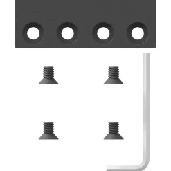 vidaXL Materiales De Construcción-Kit de herrajes para puertas correderas acero negro 305 cm