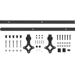 vidaXL Materiales De Construcción-Kit de herrajes para puertas correderas SKIEN acero 183cm