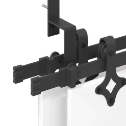 vidaXL Kit de herrajes para puertas correderas acero negro 152,5 cm