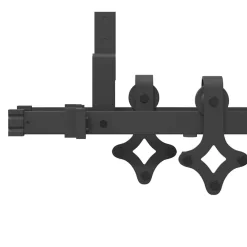 vidaXL Kit de herrajes para puertas correderas acero negro 152,5 cm