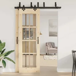 vidaXL Kit de herrajes para puertas correderas acero negro 152,5 cm