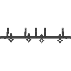 vidaXL Kit de herrajes para puertas correderas acero negro 152,5 cm