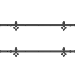 vidaXL Kit de herrajes para puertas correderas acero negro 152,5 cm