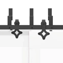 vidaXL Kit de herrajes para puertas correderas acero negro 152,5 cm