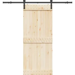 vidaXL Materiales De Construcción-Kit de herrajes para puertas correderas acero negro 183 cm