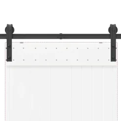 vidaXL Materiales De Construcción-Kit de herrajes para puertas correderas acero negro 183 cm