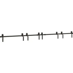 vidaXL Kit de herrajes para puertas correderas acero negro 366 cm Sale