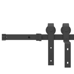 vidaXL Kit de herrajes para puertas correderas acero negro 366 cm Sale