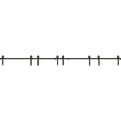 vidaXL Kit de herrajes para puertas correderas acero negro 366 cm Sale