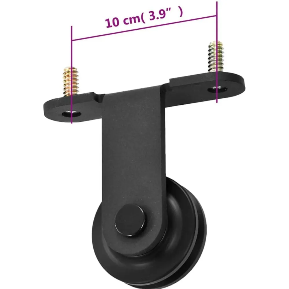 vidaXL Materiales De Construcción-Kit de herrajes para puertas correderas SKIEN acero 183cm
