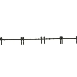 vidaXL Kit de herrajes para puertas correderas acero negro 366 cm Hot