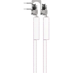vidaXL Materiales De Construcción-Kit de herrajes para puerta corredera 183 cm acero plateado