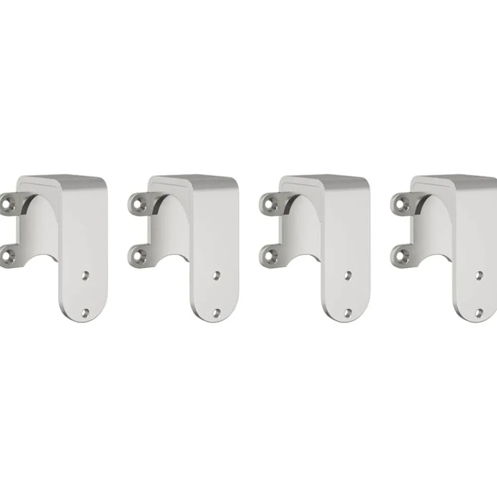 vidaXL Materiales De Construcción-Kit de herrajes para puerta corredera 183 cm acero plateado