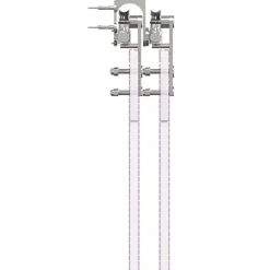 vidaXL Materiales De Construcción-Kit de herrajes para puerta corredera 183 cm acero plateado