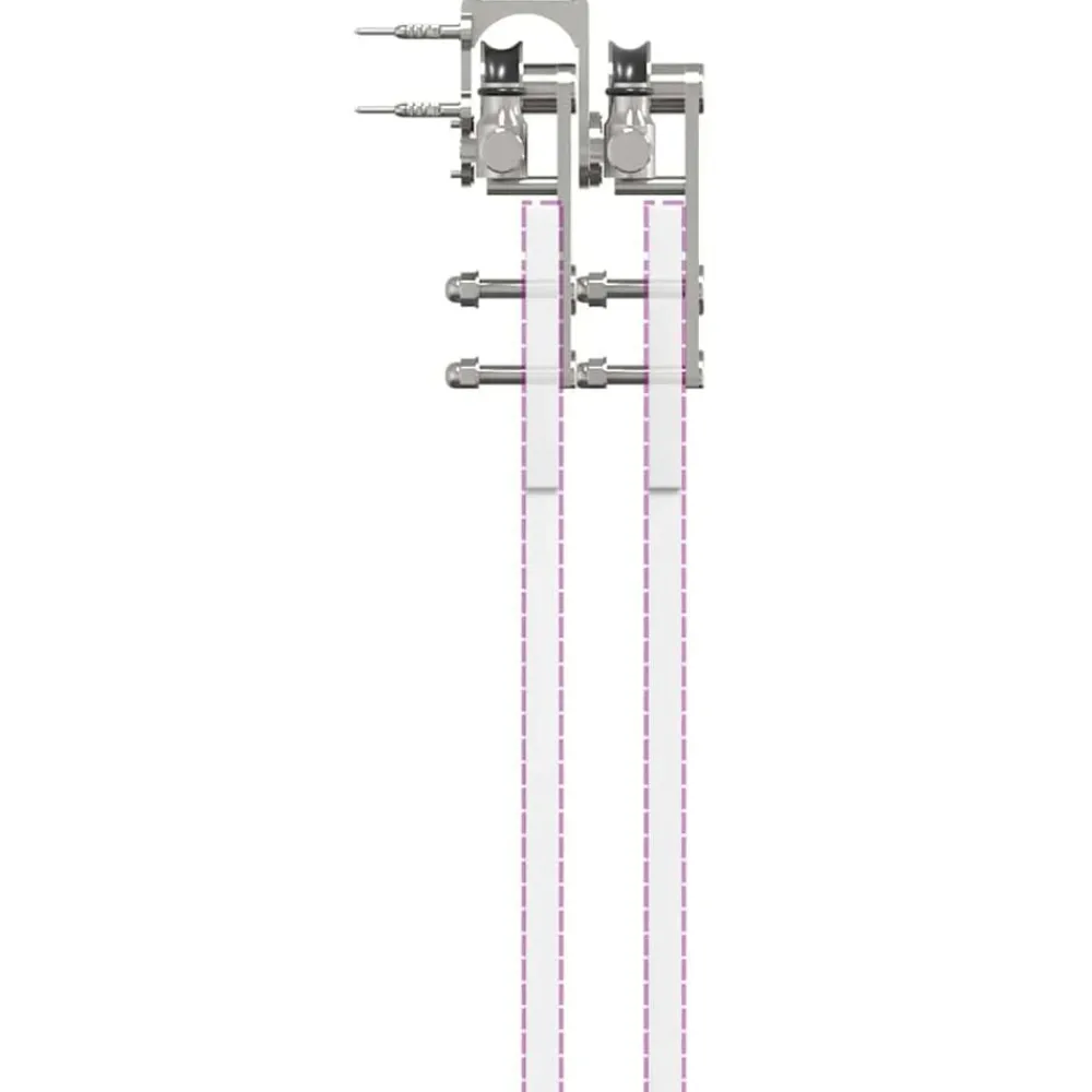 vidaXL Materiales De Construcción-Kit de herrajes para puerta corredera 183 cm acero plateado