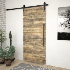 vidaXL Materiales De Construcción-Kit de herrajes para puertas correderas SKIEN acero 183cm