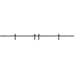vidaXL Kit de herrajes para puertas correderas acero negro 366 cm Hot