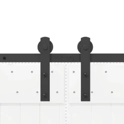 vidaXL Kit de herrajes para puertas correderas acero negro 366 cm Hot