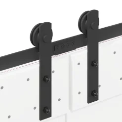 vidaXL Kit de herrajes para puertas correderas acero negro 366 cm Hot
