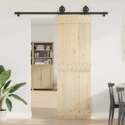 vidaXL Kit de herrajes para puertas correderas acero negro 183 cm Best