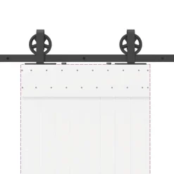 vidaXL Kit de herrajes para puertas correderas acero negro 183 cm Best