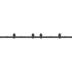 vidaXL Kit de herrajes para puertas correderas acero negro 183 cm Hot