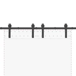 vidaXL Kit de herrajes para puertas correderas acero negro 183 cm Hot