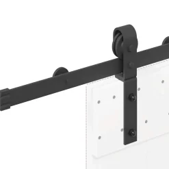 vidaXL Kit de herrajes para puertas correderas acero negro 183 cm Hot