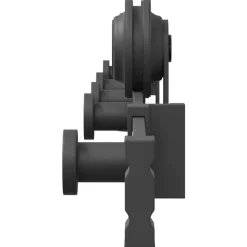 vidaXL Materiales De Construcción-Kit de herrajes para puertas correderas acero negro 213,5 cm