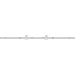 vidaXL Materiales De Construcción-Kit de herrajes para puerta corredera 183 cm acero plateado