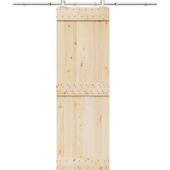 vidaXL Materiales De Construcción-Kit de herrajes para puerta corredera 183 cm acero plateado