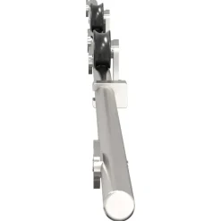vidaXL Materiales De Construcción-Kit de herrajes para puerta corredera 183 cm acero plateado