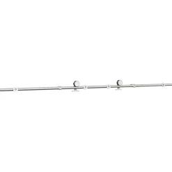 vidaXL Materiales De Construcción-Kit de herrajes para puerta corredera 183 cm acero plateado