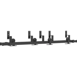 vidaXL Materiales De Construcción-Kit de herrajes para puertas correderas acero negro 152,5 cm