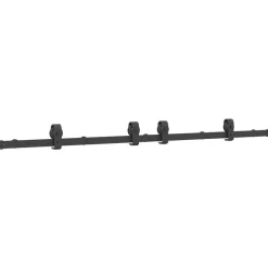 vidaXL Materiales De Construcción-Kit de herrajes para puertas correderas acero negro 183 cm