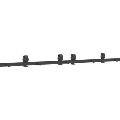 vidaXL Materiales De Construcción-Kit de herrajes para puertas correderas acero negro 183 cm