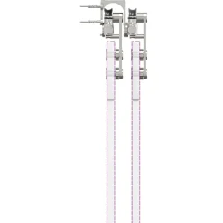 vidaXL Materiales De Construcción-Kit de herrajes para puerta corredera 183 cm acero plateado