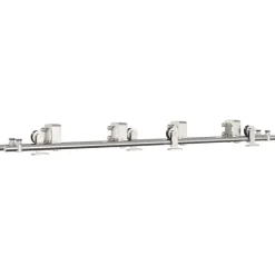 vidaXL Kit de herrajes para puerta corredera 183 cm acero plateado Hot