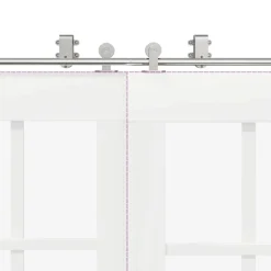 vidaXL Kit de herrajes para puerta corredera 183 cm acero plateado Hot