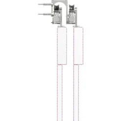 vidaXL Materiales De Construcción-Kit de herrajes para puerta corredera 200 cm acero plateado