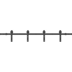 vidaXL Kit de herrajes para puertas correderas acero negro 183 cm Discount